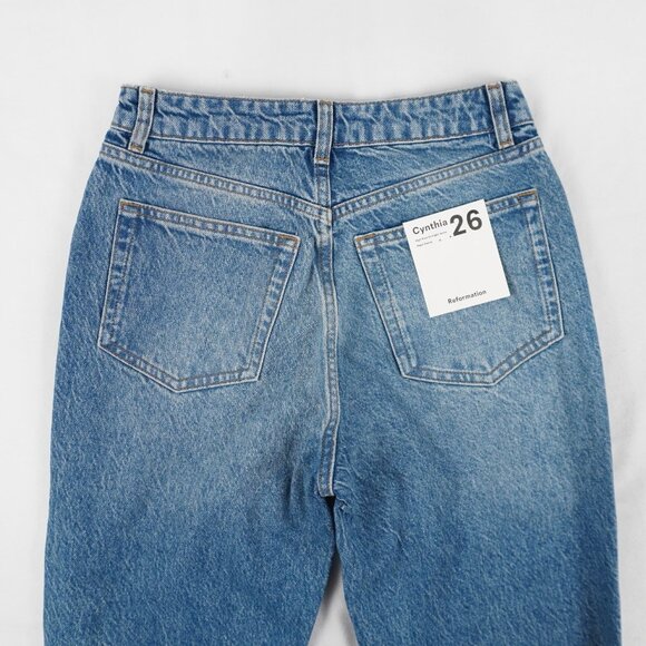 Reformation Cynthia High-Rise Straight Jeans In Colorado - Women's Size 26 NWT - Picture 4 of 11